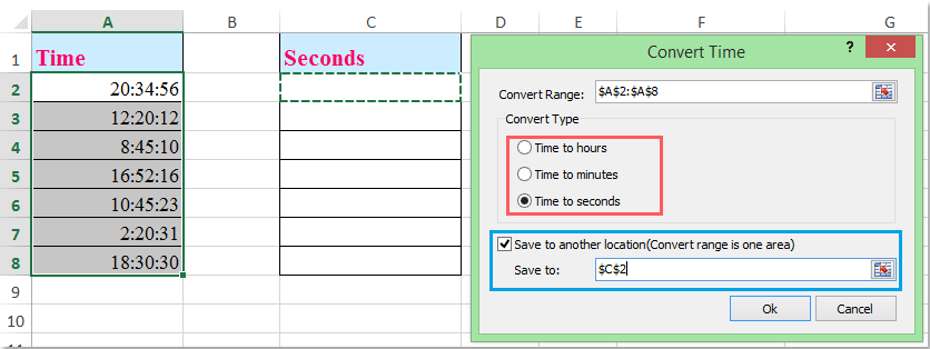 doc convert seconds to time 8