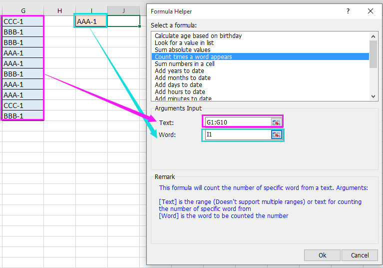 doc count frequency text 5