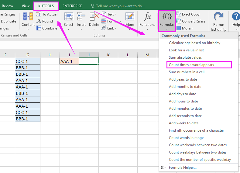 doc count frequency text 4