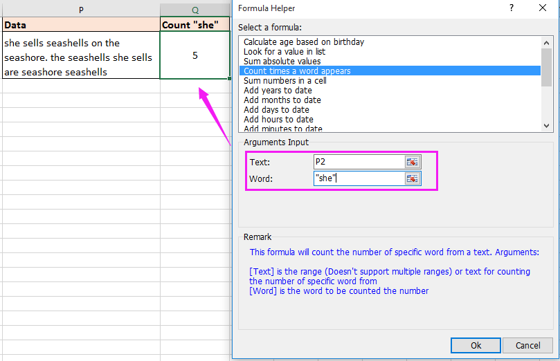 doc count frequency text 7