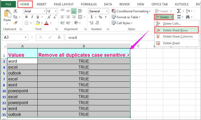 doc remove case sensitive 7