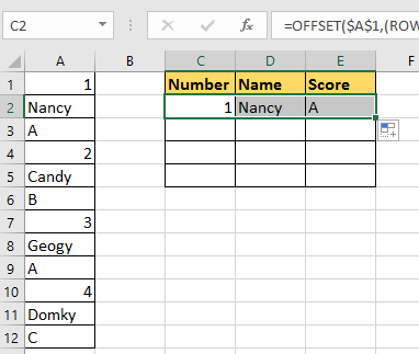 doc rows to columns rows 2