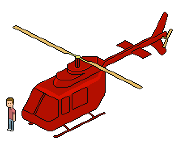 adding highlights the helicopter body