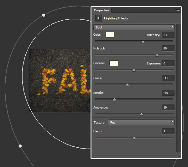 Lighting Effects Properties Values