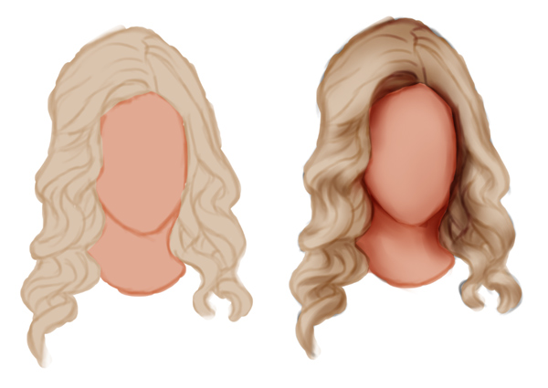 Paint Shadows for Wavy Hair in Adobe Photoshop 