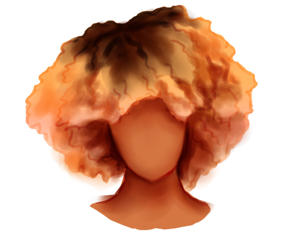 Paint Shadows for Afro Curly Hair in Photoshop 