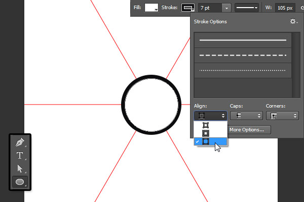 Center Ellipse Settings