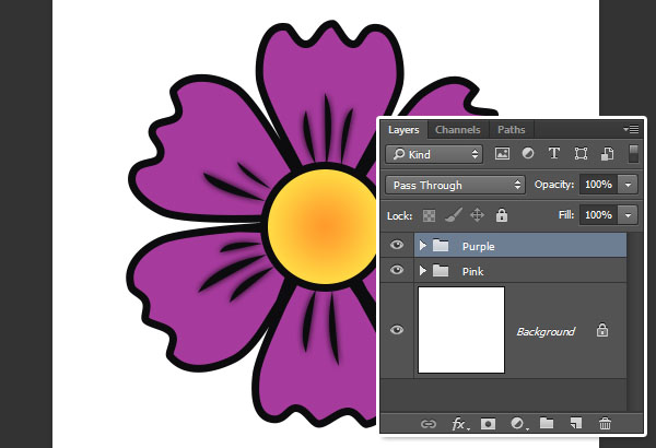 Change the Copy Petals Fill Color