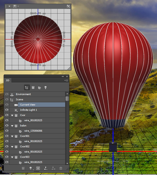 Import the 3D balloon model