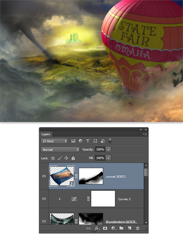 Use the masking trick to get a soft cloud effect