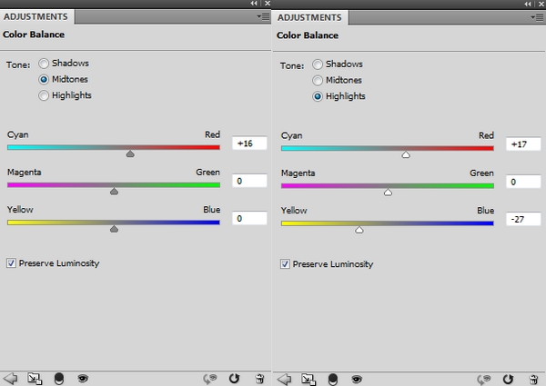 columns color balance