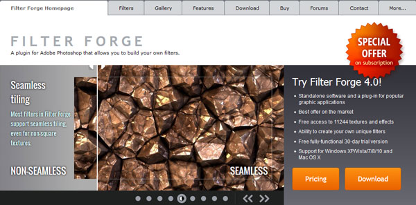 Filter Forge website