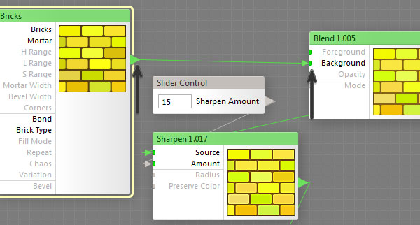 Remap the Bricks output to the Blend input