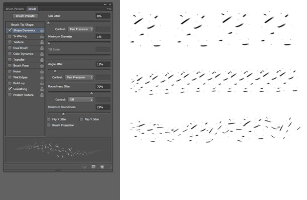 Straw Bits Brush Shape Dynamics Tweak