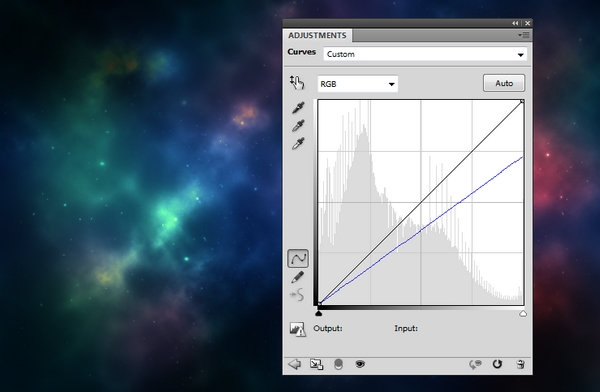 space background curves