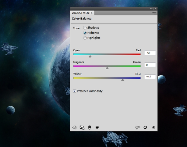 spaceships color balance