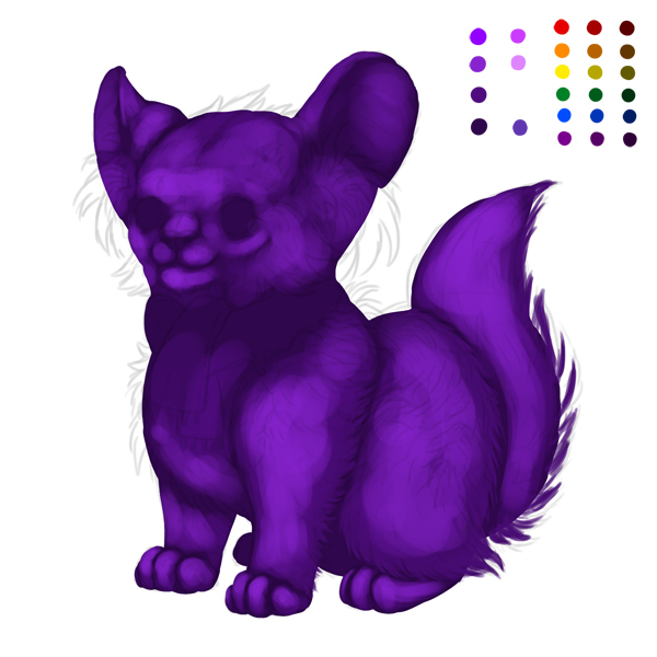 digital painting creature start fur