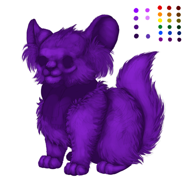 digital painting creature fur blending