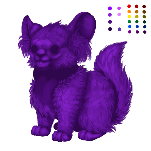 digital painting creature fur shadow