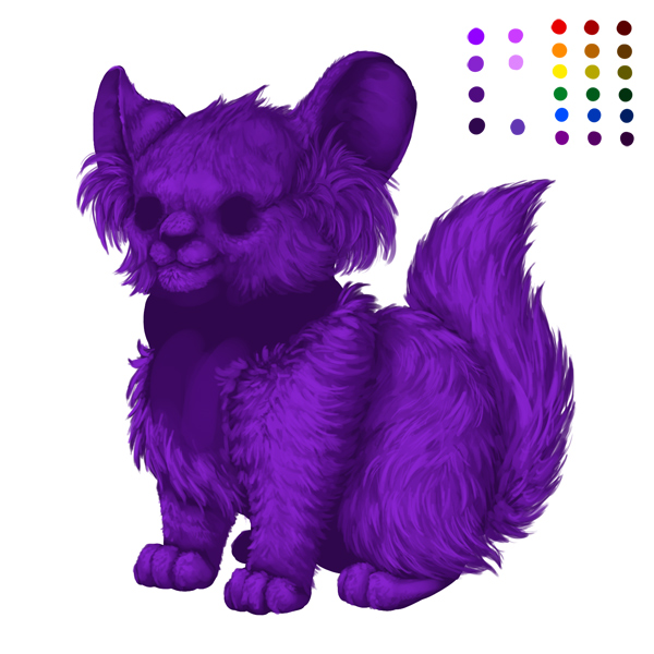 digital painting creature fur light