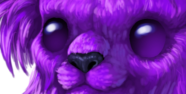 digital painting creature eyes shine light