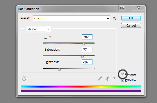 digital painting creature change color hue saturation