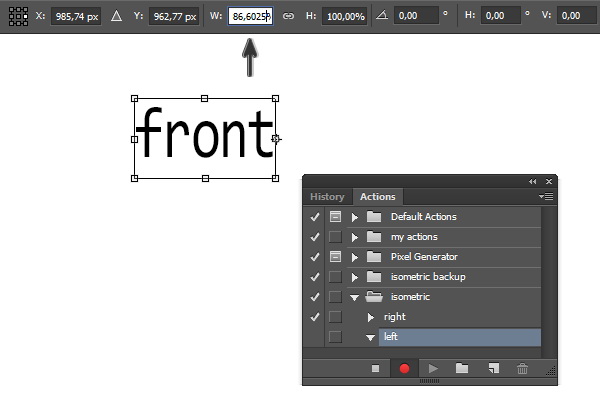 Resize objects width