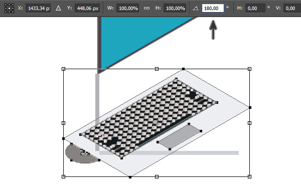 Rotate keyboard 180 degree