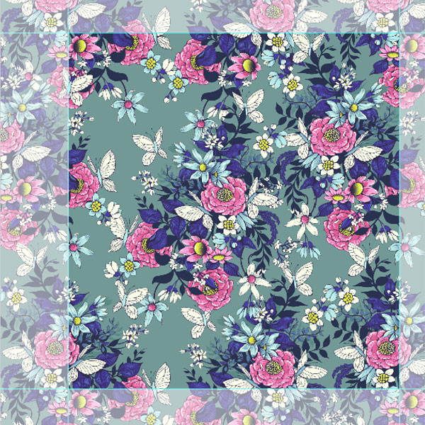 Make a floral pattern for fabric in PS - making the final repeat