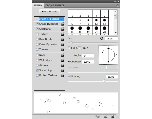 bubble brush settings 1