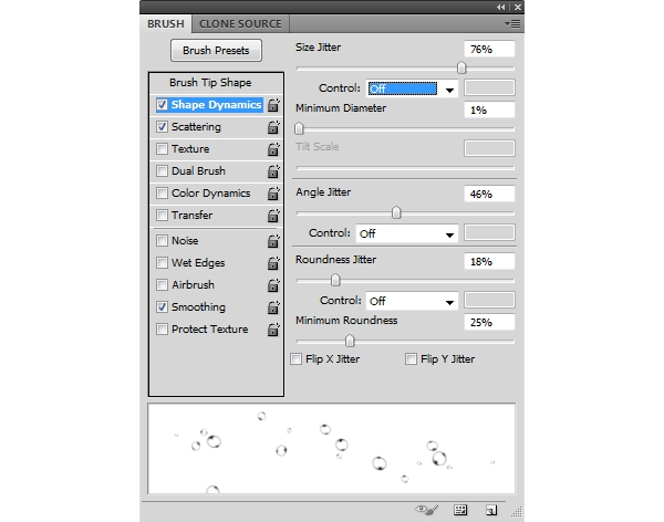 bubble brush settings 2