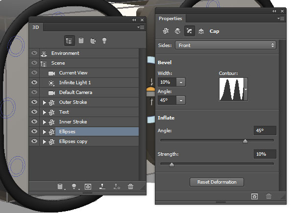 Ellipses Cap Settings