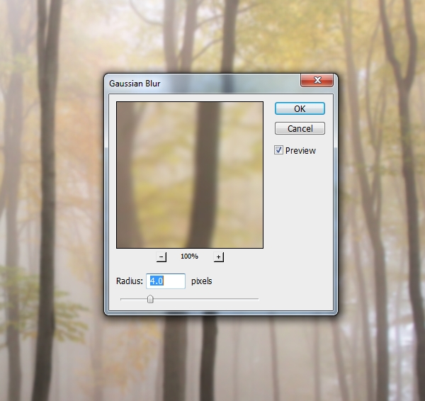 forest gaussian blur