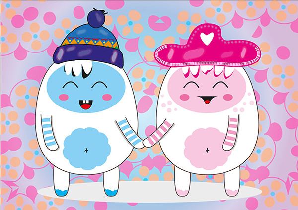 M Kashif Sikander shared their kawaii yeti couple with us in the comment section in a tutorial by Amanda Tepie