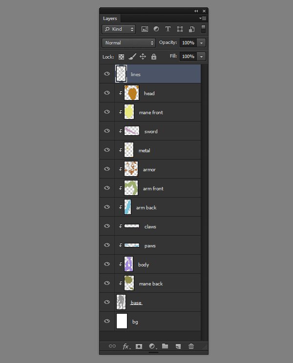 photoshop name layers