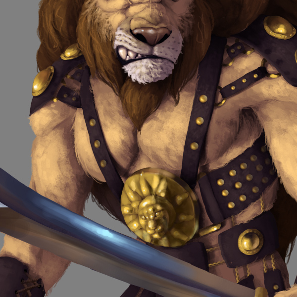 photoshop painting ur lion