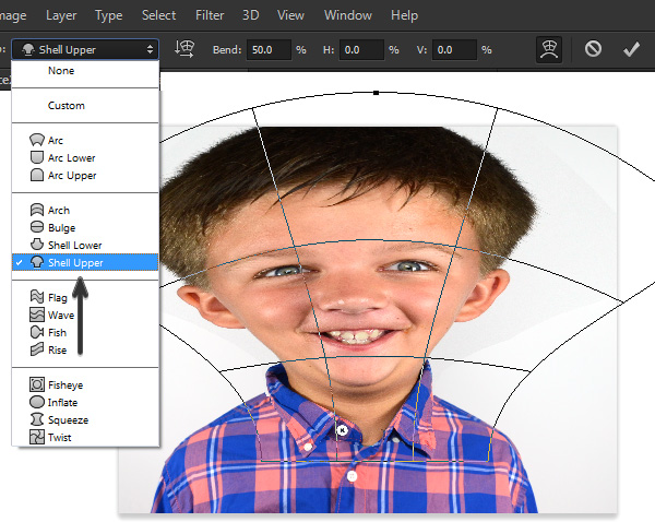 Use the Shell Upper Warp