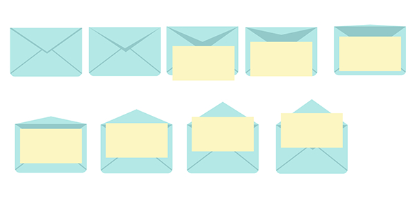 Draw rectangles over each envelope