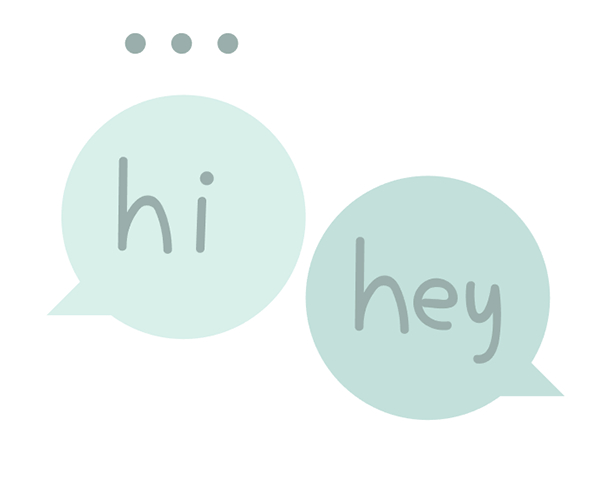 Draw separate letters within your chat bubbles