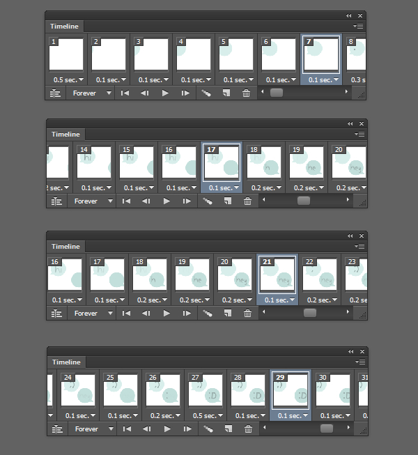 Check out the timeline panel