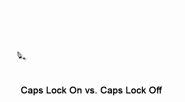 Unlock the Caps Lock to get a normal cursor in Photoshop