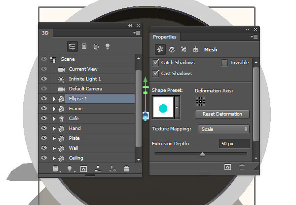 Change the Extrusion Depth Values