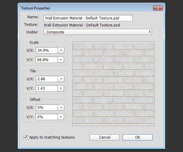 Texture Properties Values