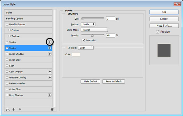 Add another Stroke Effect Instance