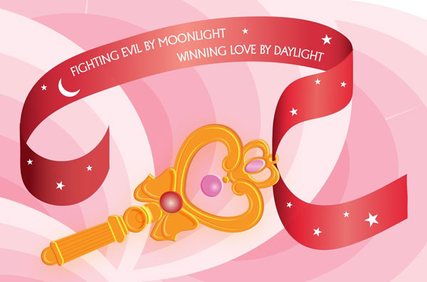 Peachyboness sailormoon-inspired key illustration