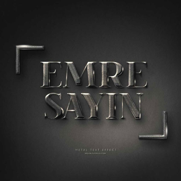 Emre Sayins personalized text effect design