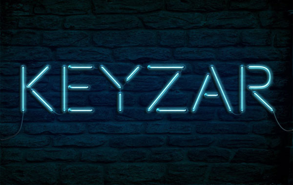 Keyzars personalized neon lettering result