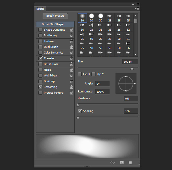 Default Photoshop Soft Brush Modification