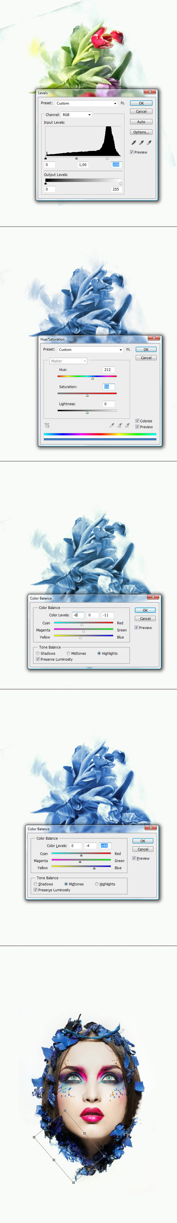 Modifying the colors of the flowers