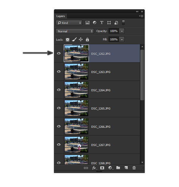 Layers panel with active layer highlighted